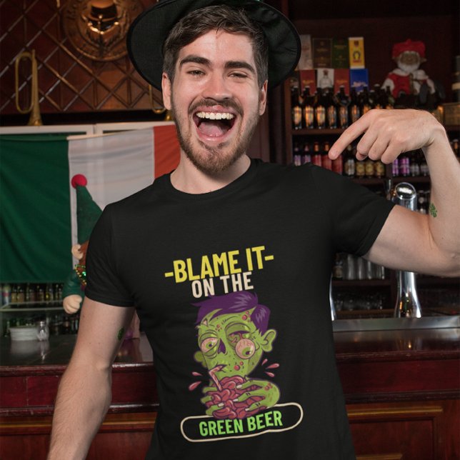 Camiseta Culpen a la cerveza verde St. Patrick's Day (Subido por el creador)
