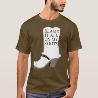 Camiseta Culpen a todo en mis raíces desgastadas en un conc