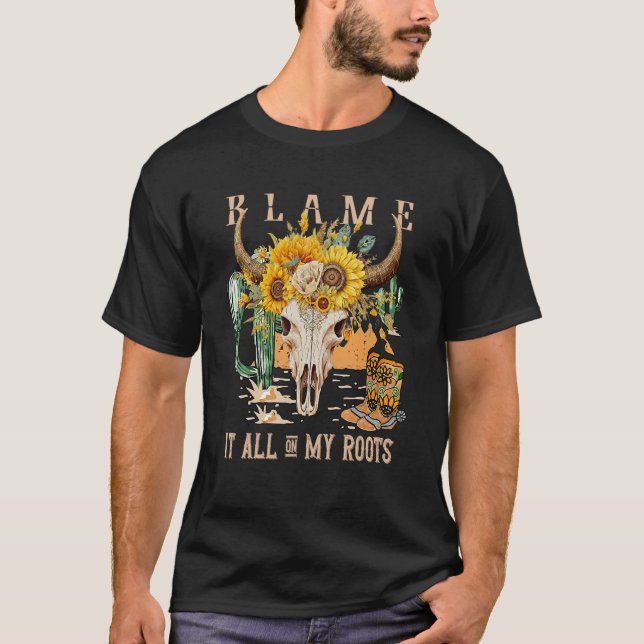 Camiseta Culpen De Todo A Mis Raíces De La Floral B De Vaqu (Anverso)