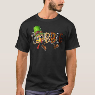Camiseta Cúlpito Gobble Gobble Turco Peregrino Niños Pequeñ