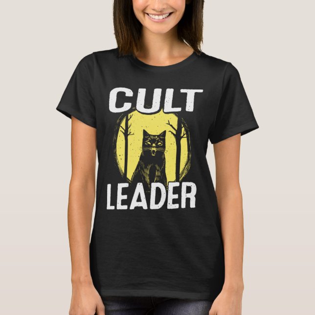 Camiseta Cult Leader Cat Satanic Baphomet Occult Witchcraft (Anverso)