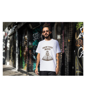 Camiseta Cultiva Tu Mente • Ilustración de Libro Antiguo y 