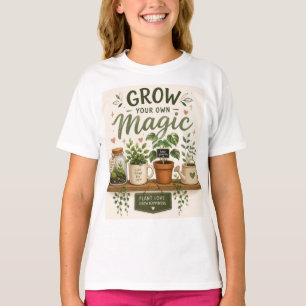 Camiseta Cultiva Tu Propia Magia   Planta Estética de Jardí
