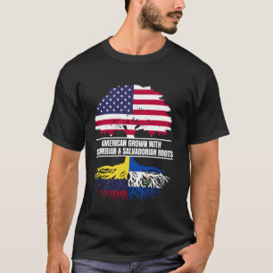 Camiseta Cultivado en América con herencia de bandera colom
