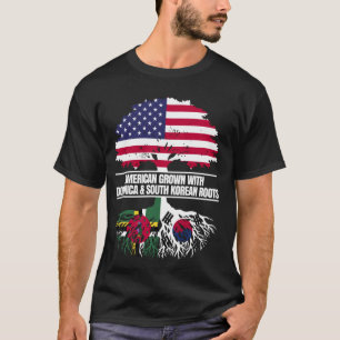 Camiseta Cultivado en América con herencia de bandera Domin