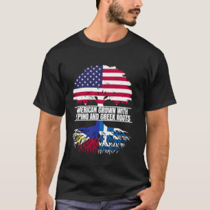Camiseta Cultivado en América con herencia de bandera filip