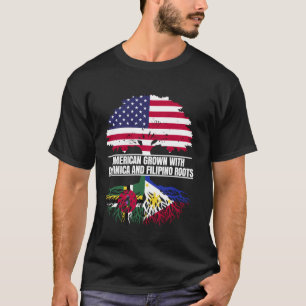 Camiseta Cultivado en América con patrimonio de bandera Dom