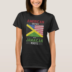 Camiseta Cultivado en América con raíces jamaicanas Patrimo