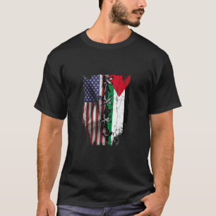 Camiseta Cultivado en América Raíces Palestinas USA Bandera
