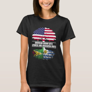 Camiseta Cultivado en Estados Unidos con herencia de bander