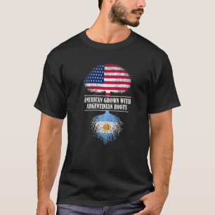 Camiseta Cultivado En Estados Unidos Con Raíces Argentinas