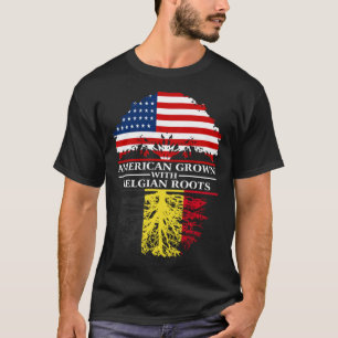 Camiseta Cultivado en Estados Unidos con raíces belgas  Bél