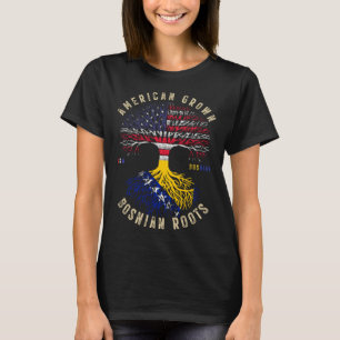 Camiseta Cultivado en Estados Unidos con Raíces Bosnias Bos