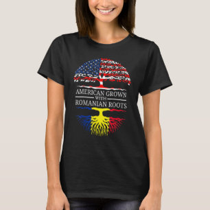 Camiseta Cultivado en Estados Unidos con raíces rumanas Árb
