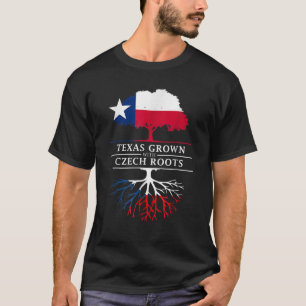 Camiseta Cultivado en Texas con Raíces Checas República Che