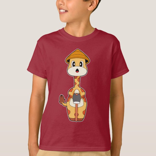 Camiseta Cultivador de granjeros de jirafa (Anverso)