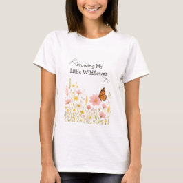 Camiseta Cultivando A Mi Pequeña Personalizado De Flores Si