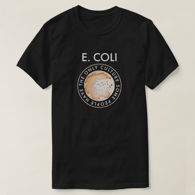 Camiseta Cultivo bacteriano de Ecoli (Diseño del anverso)