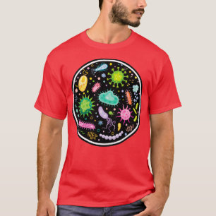 Camiseta cultivo bacteriano en microbiología