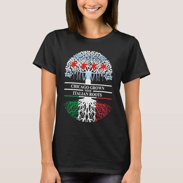 Camiseta Cultivo chicaguense raíces italianas Chicago Flag  (Anverso)