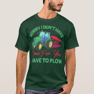Camiseta Cultivo de cultivo Tractor de agricultura Coser Cu