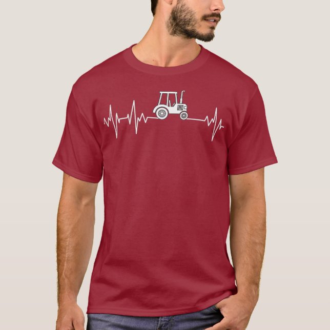 Camiseta Cultivo de Tractor Infantil Heartbeat Farmer Tract (Anverso)