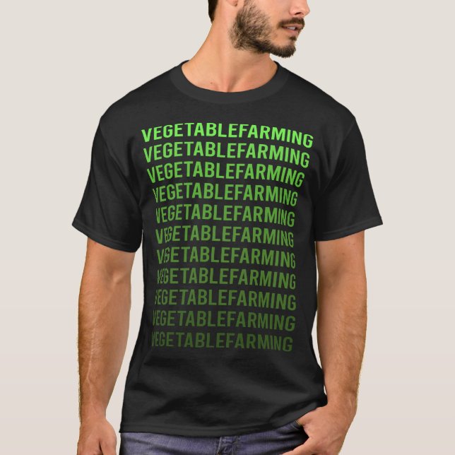 Camiseta Cultivo de Verduras con Gradiente Verde (Anverso)