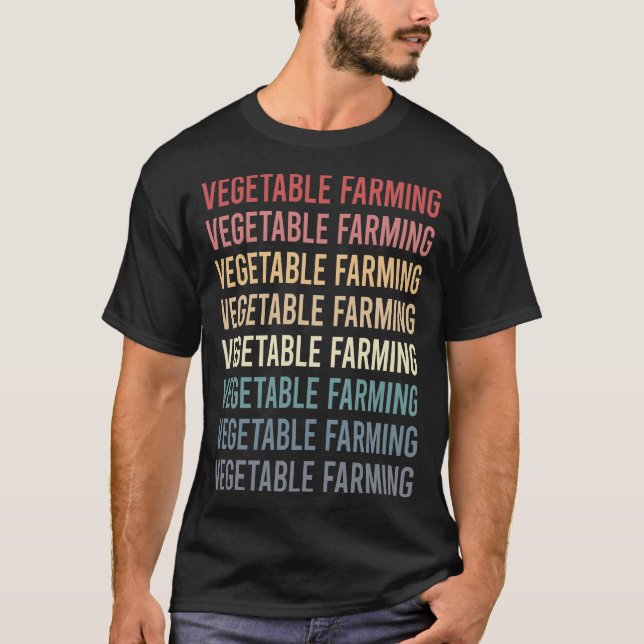 Camiseta Cultivo de Verduras Retro Text (Anverso)