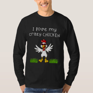 Camiseta Cultivo Me Encanta Mi Loco Pollo