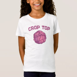 Camiseta Cultivo superior, verduras de col roja, niños dive