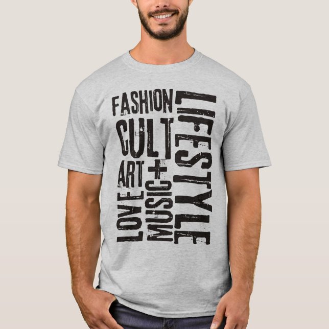 Camiseta CULTO DE MODA DE ESTILO DE VIDA - negro (Anverso)