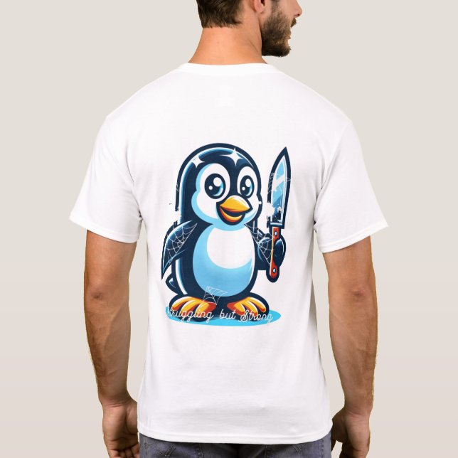 Camiseta Cultura antigua y diseño impreso de pingüinos ador (Reverso)