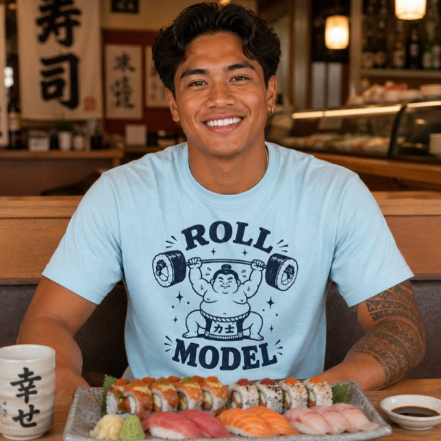 Camiseta cultura de Hawái - modelo de rol (roll model - sushi fun)