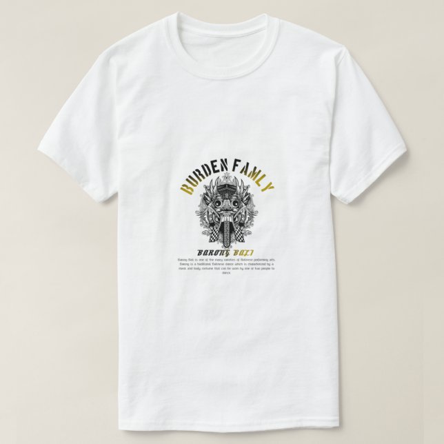 Camiseta Cultura de la familia de Burden (Diseño del anverso)
