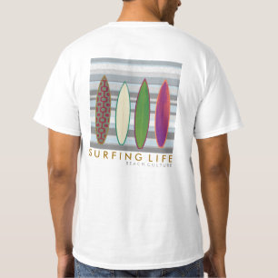 Camiseta cultura de la playa . vida de surf