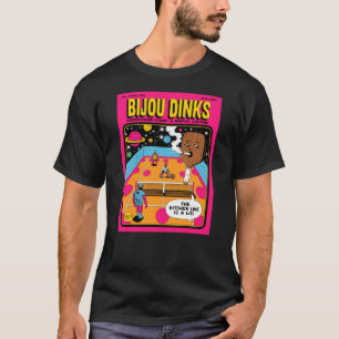 Camiseta Cultura de Mascota de Paleta de Pickleball Cósmico