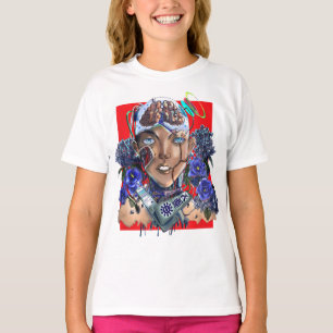 Camiseta Cultura de nerd negro Ciberpunk Afrofuturismo Robo