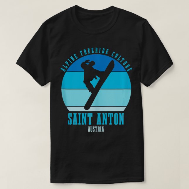 Camiseta Cultura de snowboard St Anton Austria (Diseño del anverso)