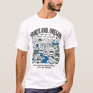 Camiseta Cultura del café en un día lluvioso en Portland, O