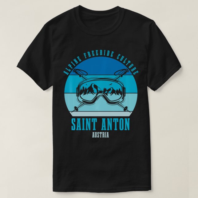 Camiseta Cultura del esquí St Anton Austria (Diseño del anverso)