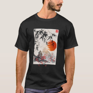 Camiseta Cultura del paisaje japonés Sakura flor de cerezo