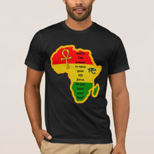 Camiseta Cultura/Historia Negra/Ankh/África/Camiseta