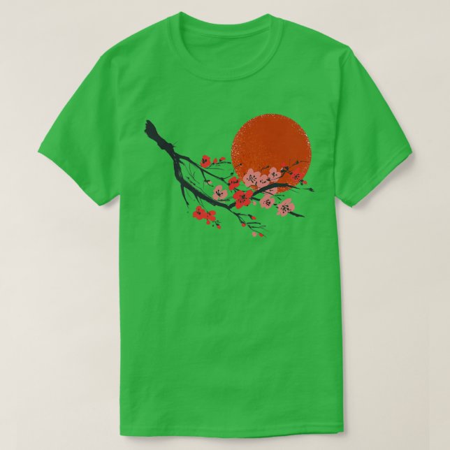 Camiseta Cultura japonesa del árbol del cerezo sakura vinta (Diseño del anverso)