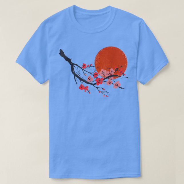 Camiseta Cultura japonesa del árbol del cerezo sakura vinta (Diseño del anverso)