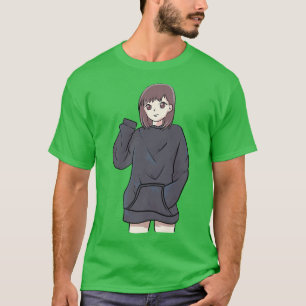 Camiseta Cultura japonesa linda arte anime otaku Chica esté