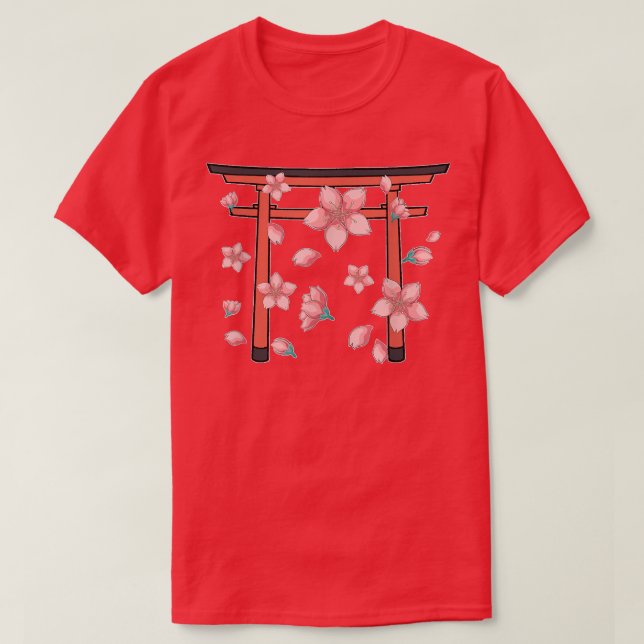Camiseta Cultura japonesa Sakura Flor rosa Flor cereza (Diseño del anverso)
