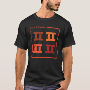Camiseta Cultura K alfabeto coreano consonante hangul 28