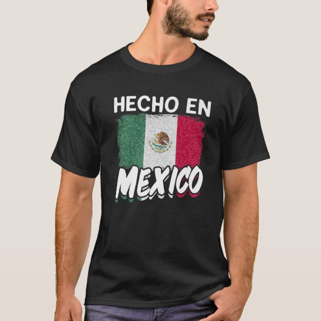 Camiseta Cultura mexicana: Bandera mexicana hecha E (Anverso)