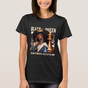 Camiseta Cultura Negra Reina Negra Empoderamiento de Ajedre