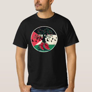 Camiseta cultura palestina árbol de oliva de la sandía pale